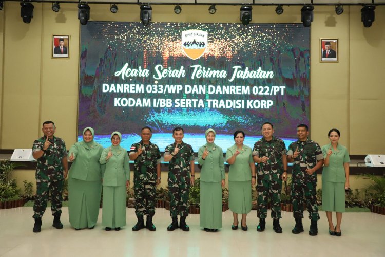 Danrem 033/WP dan Danrem 022/PT Diserahterimakan 