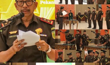 Kepala Kejaksaan Tinggi Riau Melantik Pejabat Eselon III di Wilayah Hukum Kejaksaan Tinggi Riau