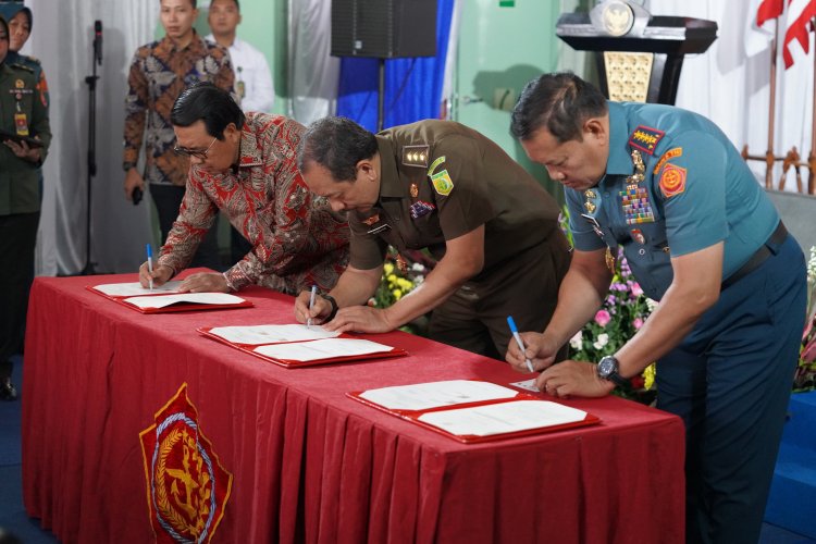 Kejaksaan RI, Mahkamah Agung dan TNI  Teken MoU Optimalkan Penanganan Perkara Pidana dan Koneksitas Berbasis Elektronik