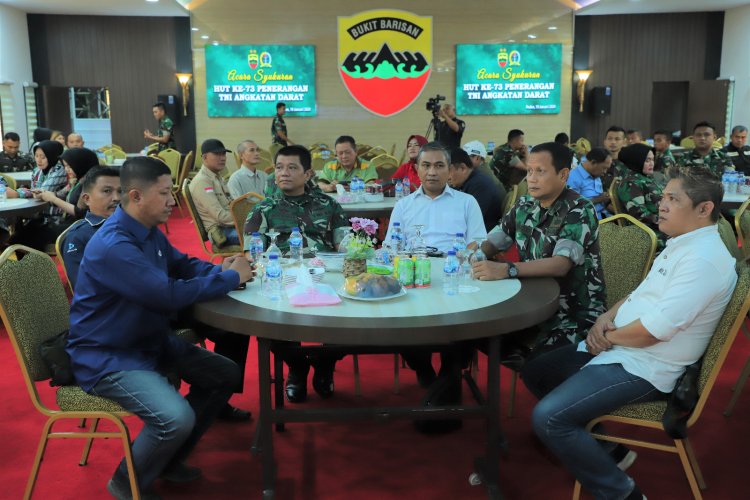 Syukuran HUT Ke-73 Penerangan TNI AD: Kapendam I/BB Ajak Insan Penerangan Optimalkan Sinergitas dengan Media 