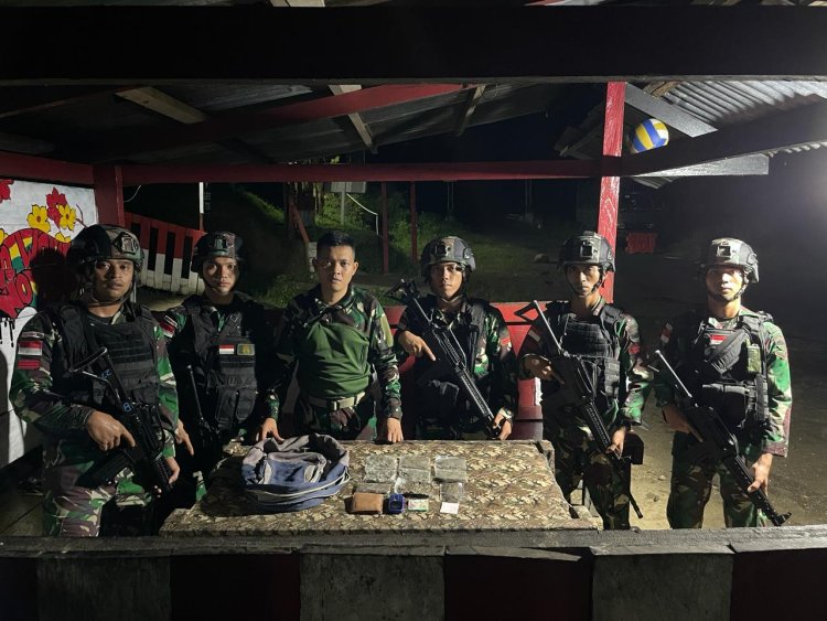 Satgas Yonif 122/TS Berhasil Menggagalkan Upaya Penyelundupan Narkoba Jenis Ganja sebanyak 500 Gram di Jalur Perlintasan Jayapura-Wamena