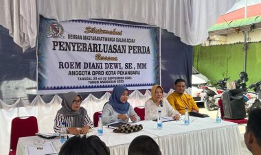 "Anggota DPRD Kota Pekanbaru Roem Diani Dewi Melaksanakan Sosialisasi Peraturan Daerah (Perda)"