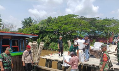 Dermaga Kodim 0314/Inhil Menjadi Pusat Pengawalan Distribusi Logistik Pemilu Hingga Daerah Perbatasan Terluar di Inhil