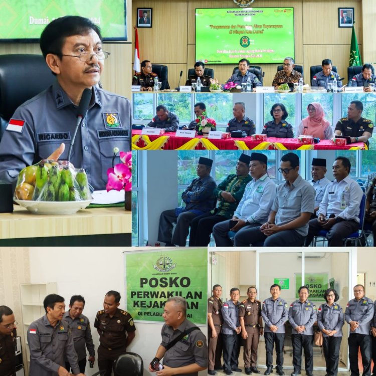 Asintel Kejati Riau Mendampingi Direktur B Jamintel Kejaksaan Agung RI dalam Kegiatan Monev & Kunjungan Kerja di Kejari Dumai