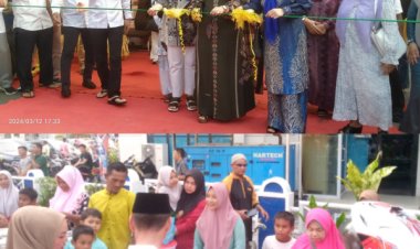 Bupati Rohil Afrizal Sintong SIP.MSI dan Istrinya Secara Resmi Membuka Pasar Ramadhan 1445 H