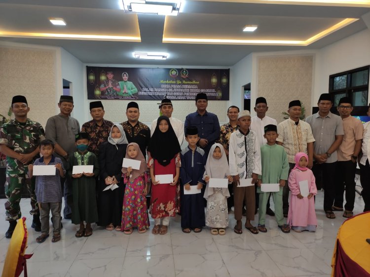 Kodim 0314/Inhil Menggelar Acara Buka Bersama dengan Insan Pers dan Anak Yatim
