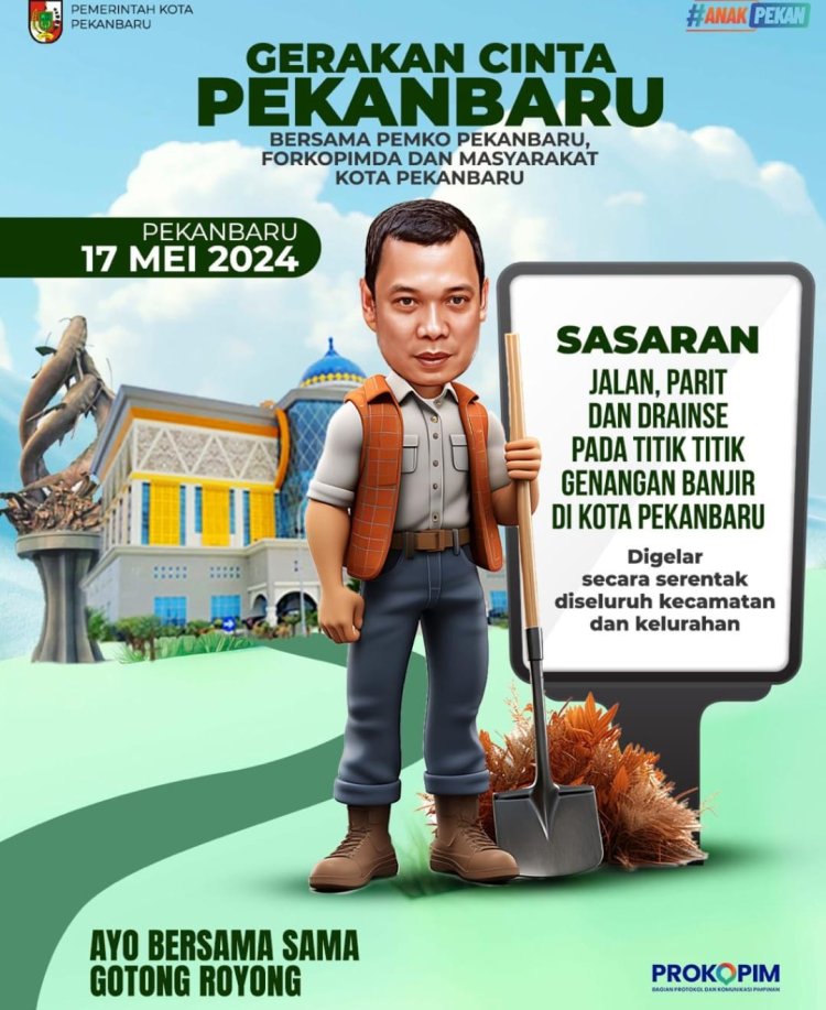 Warga RT 03 RW 04 Laksanakan Gotong Royong di Jalan Todak Bersama Lurah Tangkerang Barat