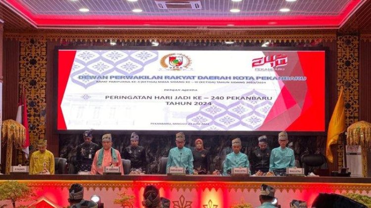 DPRD Pekanbaru Gelar Rapat Paripurna HUT Kota Pekanbaru ke-240