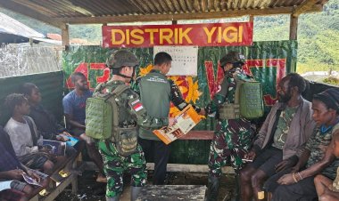 Satgas TNI Yonif 432 Kostrad Gelar Kegiatan Literasi di Yigi, Papua