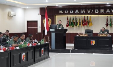 Danrem 081/DSJ Ikuti Paparan Kesiapan TMMD ke-121 di Wilayah Kodam V/Brawijaya