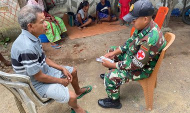 Satgas Yonarhanud 15/DBY Gelar Pelayanan Kesehatan Keliling di Naekake