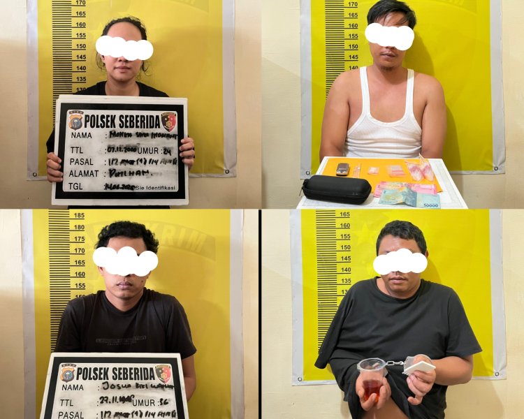 Jaringan Narkoba Sabu di Inhu Terbongkar, Pasutri dan Dua Pemasok Diamankan Polisi