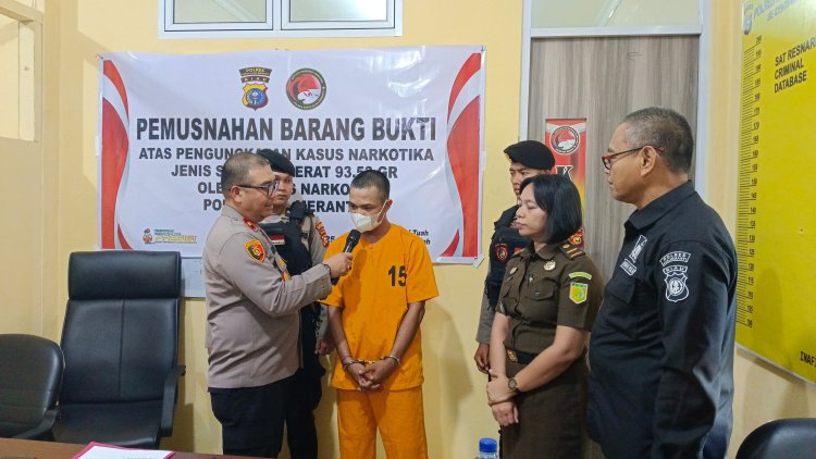 Polres Meranti Musnahkan 89 Gram Sabu dari Kurir Residivis