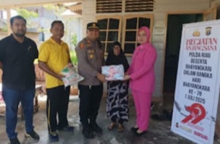 Kapolsek Bangko Anjangsana ke Purnawirawan Jelang HUT Bhayangkara ke-79