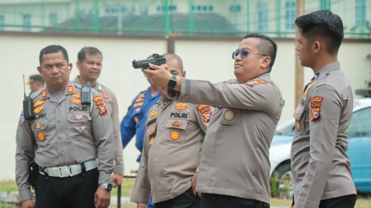 Latihan Menembak Tim Raga Polres Meranti Tingkatkan Kesiapsiagaan