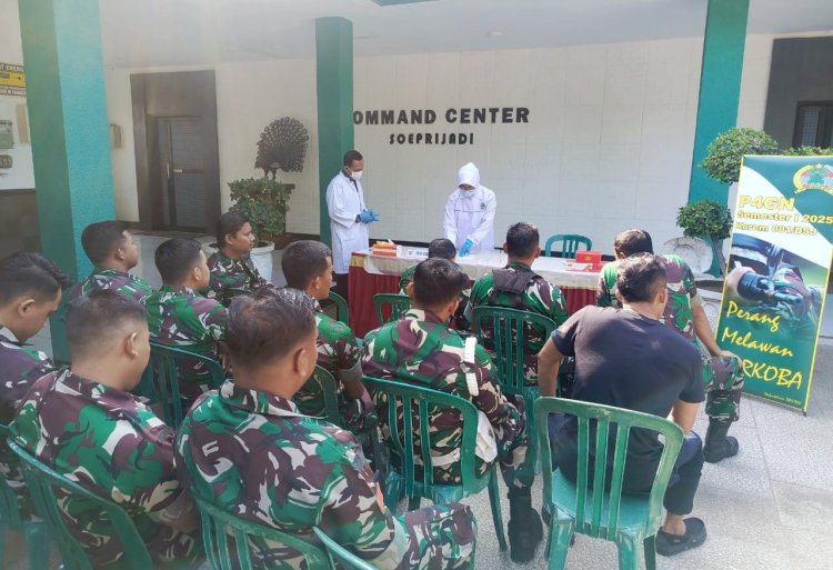 60 Personel Korem 081/DSJ Jalani Tes Urine, Semua Negatif Narkoba