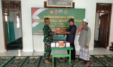 Satgas TMMD Boyolali Serahkan Al-Qur’an ke Masjid Al Amin
