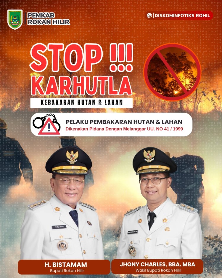 Wabup Rohil Tegas Larang Bakar Lahan, 12 Hotspot Terpantau