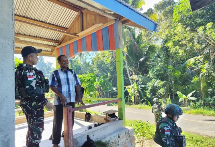 Satgas Yonif 642 Gelar Anjangsana di Kramongmongga Fakfak