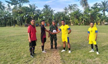 TMMD Kodim 0321 Rohil Gelar Turnamen Sepak Bola HUT RI ke-80 di Pekaitan