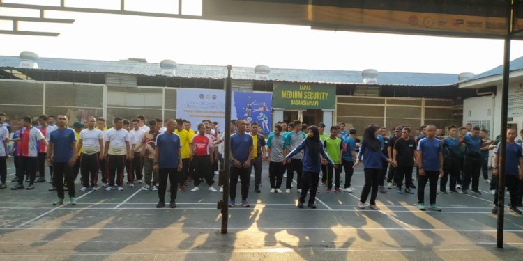 Lapas Bagansiapiapi Gelar Pekan Olahraga Semarak HUT RI ke-80