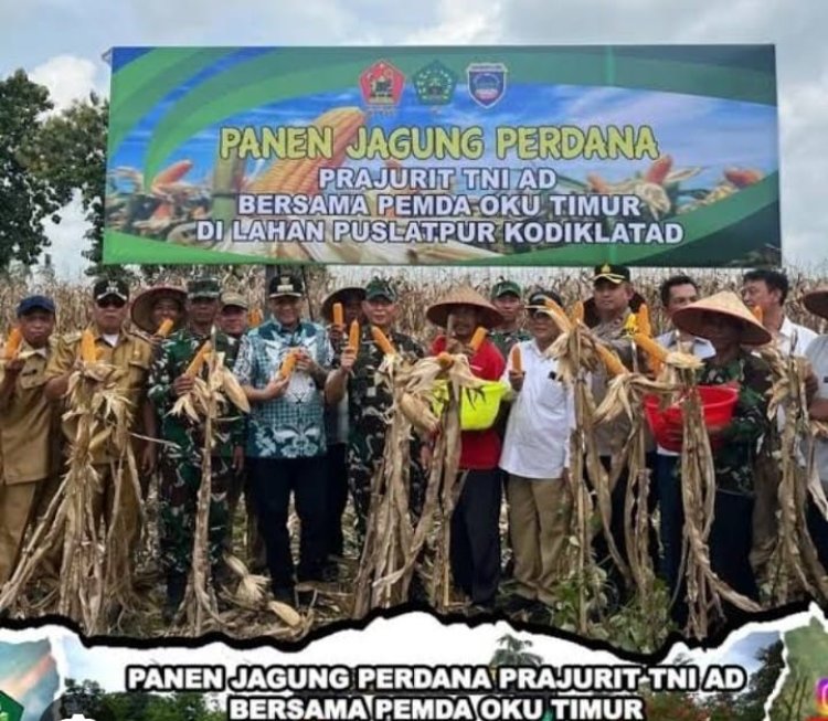 Brigjen TNI Dany Rakca Sukseskan Panen Raya Jagung OKU Timur Lewat Inovasi Mikroba