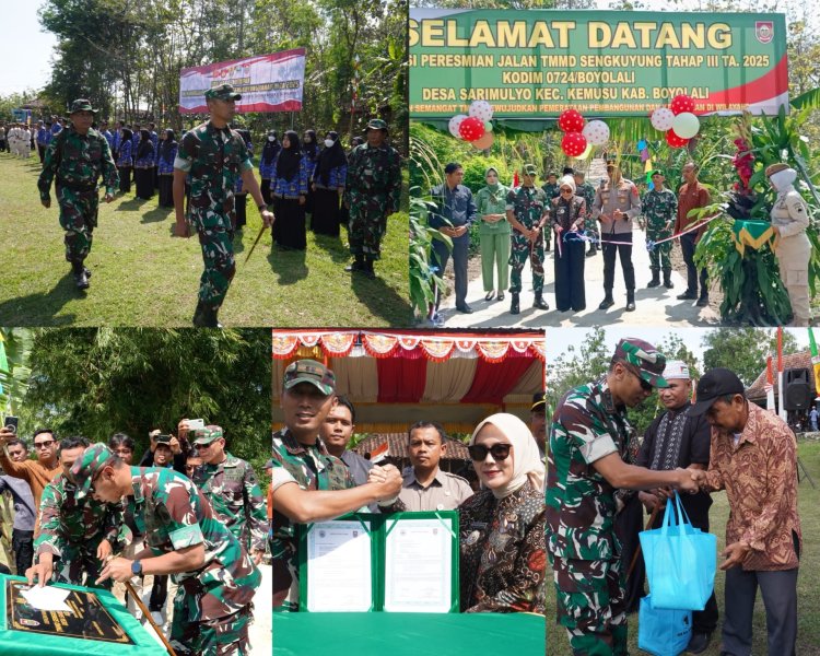 TMMD Sengkuyung Boyolali 2025 Ditutup, Betonisasi Jalan & Program Sosial Tingkatkan Desa