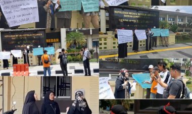 Emak-emak Demo di Polrestabes Medan, Klaim Jadi Korban Kriminalisasi Kasus Penipuan