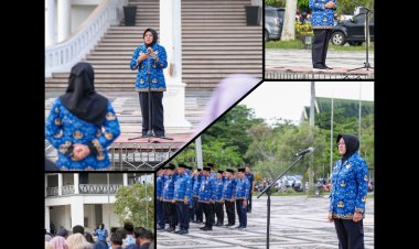 Bupati Siak Afni Pimpin Apel Kesadaran Nasional, Tegaskan Disiplin ASN