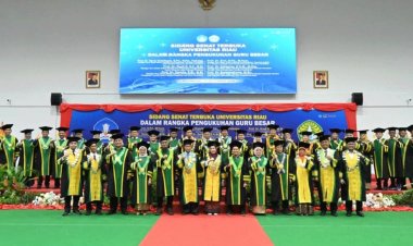 Universitas Riau Kukuhkan 6 Guru Besar Baru, Jumlah Capai 136
