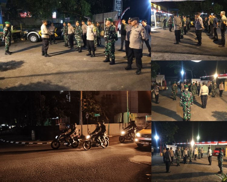 Koramil dan Polsek Mondokan Patroli Malam Cegah Kriminalitas