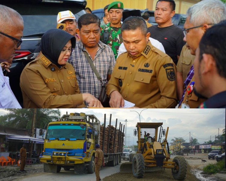 Gubernur Riau Tegas Sikapi Jalan Rusak Minas–Tualang, Bupati Siak Dukung