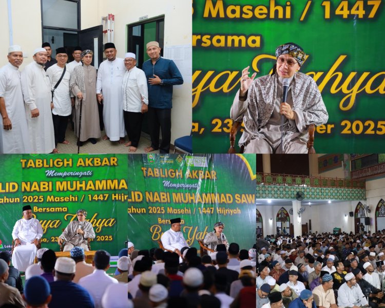 Ribuan Warga Siak Hadiri Maulid Nabi Bersama Buya Yahya