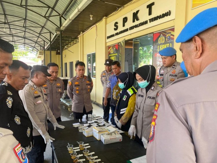 Polres Kampar Tes Urine Personel, Tegaskan Komitmen Bersih Narkoba