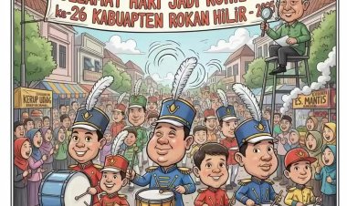 Festival Drumband Meriahkan HUT ke-26 Rokan Hilir di Bagansiapiapi