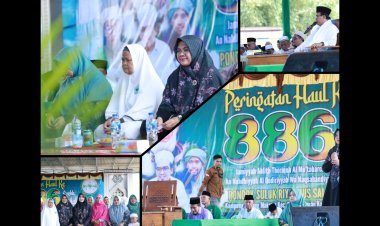 Bupati Afni Hadiri Haul Syech Abdul Qadir Al-Jailani, Tegaskan Dukungan untuk Ponpes Siak