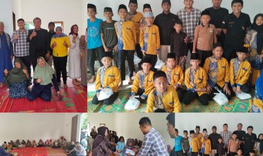 Ketua 234 SC Sumut Bonar Octo Simangunsong dan Henry Pakpahan Santuni Anak Yatim di Medan