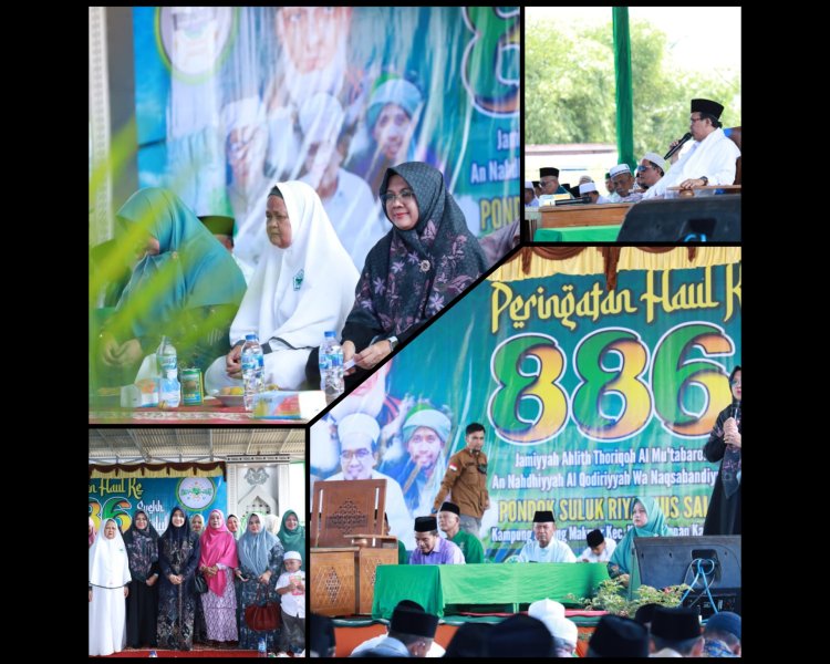 Bupati Afni Hadiri Haul Syech Abdul Qadir Al-Jailani, Tegaskan Dukungan untuk Ponpes Siak