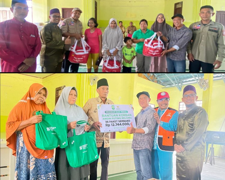 Pemkab Siak dan Baznas Salurkan Bantuan untuk Korban Puting Beliung di Sialang Sakti