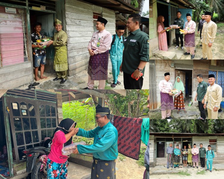 Kadis Kominfo Siak Salurkan Bantuan Jumat Berkah di Tiga Kampung Kerinci Kanan