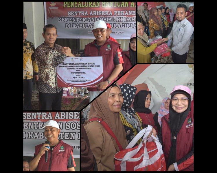Bupati Inhil dan PMI Salurkan 124 Paket Bantuan ATENSI untuk Korban Kebakaran Tembilahan