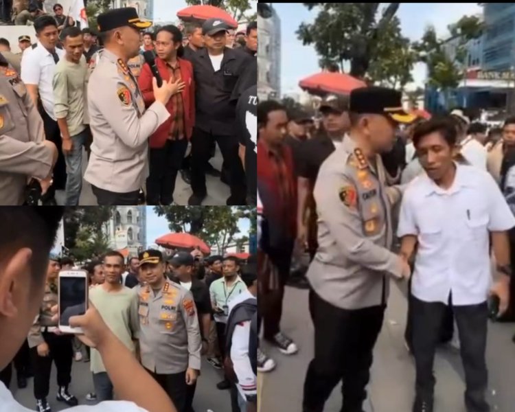 Kapolrestabes Medan Apresiasi Massa Aksi di Kantor Gubsu