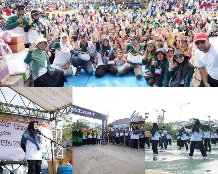 Bupati Siak Lepas Jalan Santai HUT PGRI & Hari Guru