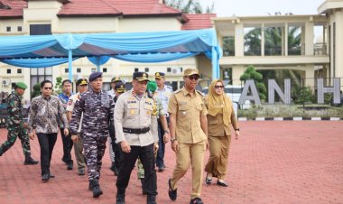 Kapolres Rohil dan Wakil Bupati Pimpin Apel Operasi Ketupat Lancang Kuning 2026