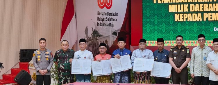 Kuansing Ikut Penandatanganan Pinjam Pakai Aset Pemprov Riau, Dukung Program Koperasi Merah Putih