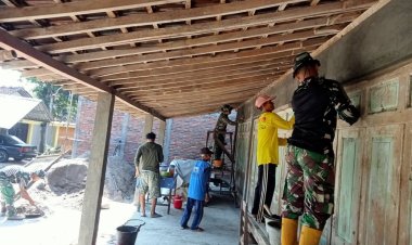 TMMD ke-128 Sragen Bedah Rumah RTLH, Warga Desa Puro Ketiban Berkah