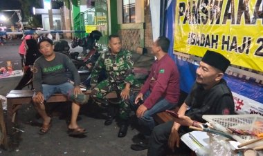 Babinsa Ngemplak Patroli Malam di Pos Pam Haji Donohudan