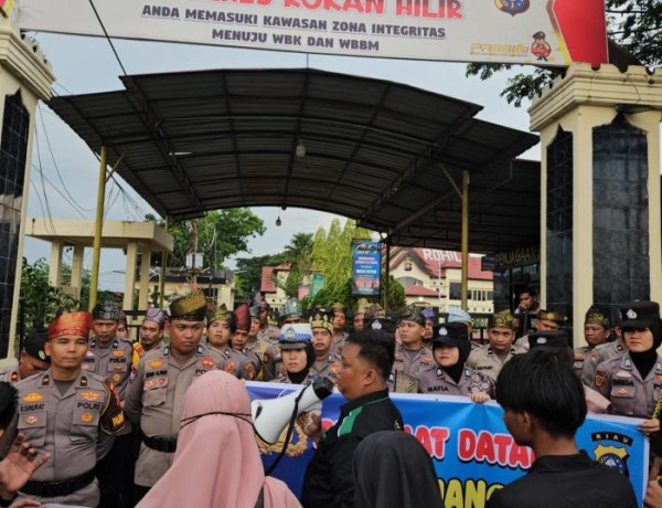 Mahasiswa HMI Desak Pencopotan Kapolres Rohil