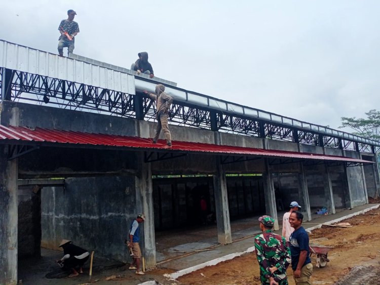 Babinsa Dampingi Pembangunan KDKMP Wonogiri, Progres Capai 40 Persen