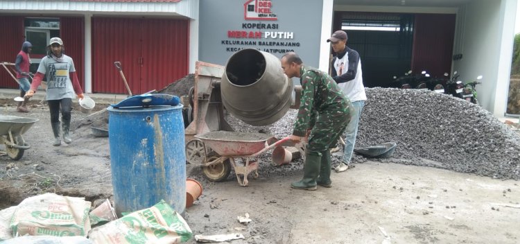 Babinsa Balepanjang Dampingi Pembangunan Koperasi Desa Merah Putih di Wonogiri